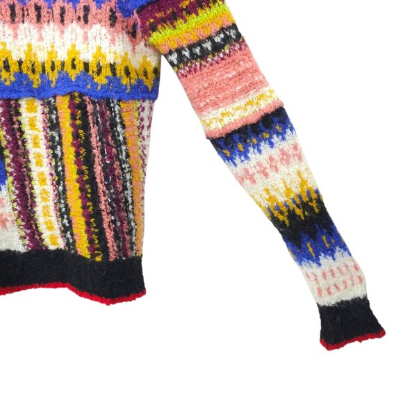 Free People Best Day Ever Pullover Sweater Womens M Multicolor Alpaca Wool Blend - Picture 12 of 16